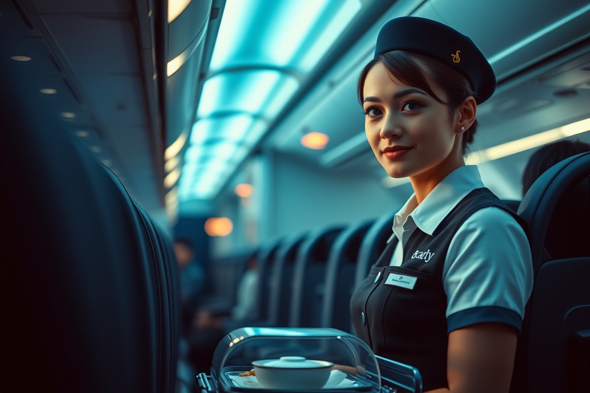 Бортпроводница в самолете авиакомпании Eastern Airlines во время инцидента.